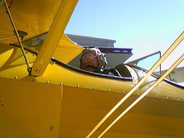 A Old Man Sat In Jet Flight
