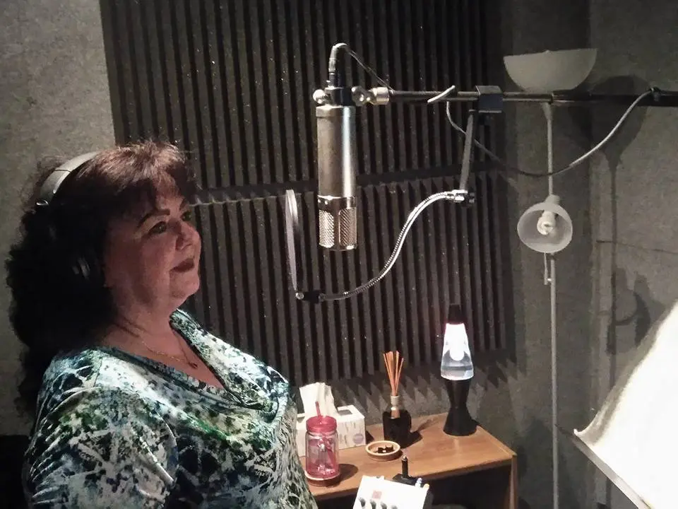 Tammy Locke In Recording Booth Recording Hurt