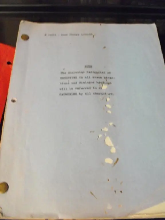 Script Book With Full Of Shots Content