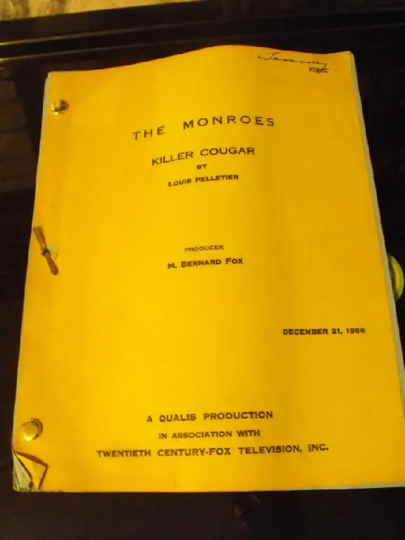 The Monroes - Killer Cougar Script