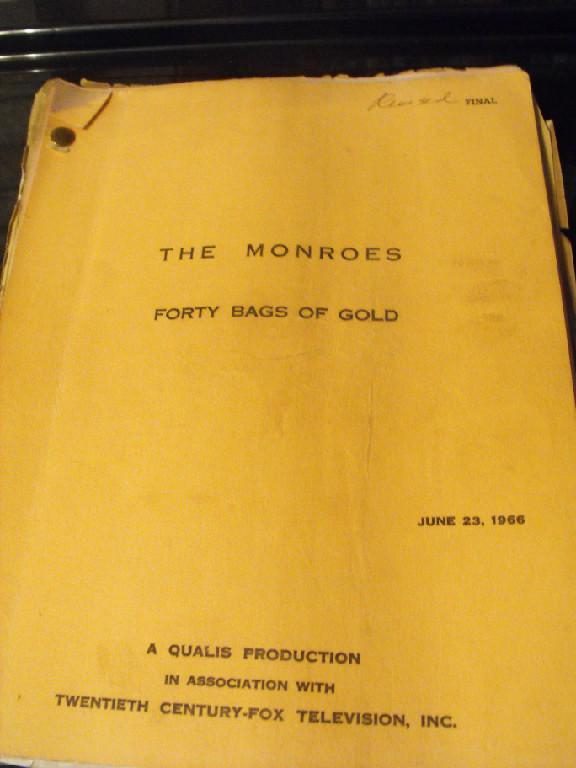 The Monroes - Forty Bags Of Gold Script Book