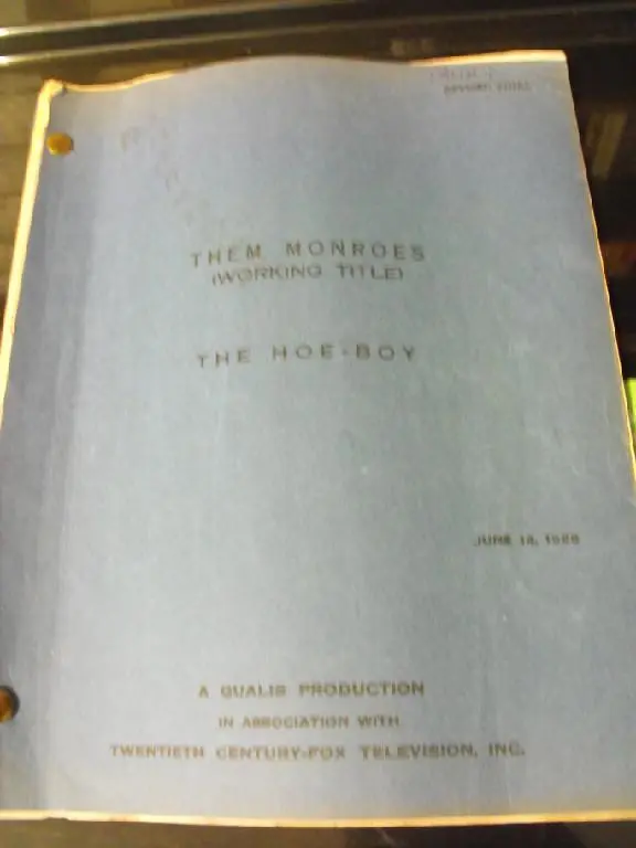 The Monroes - The Hoe Body Working Title Script